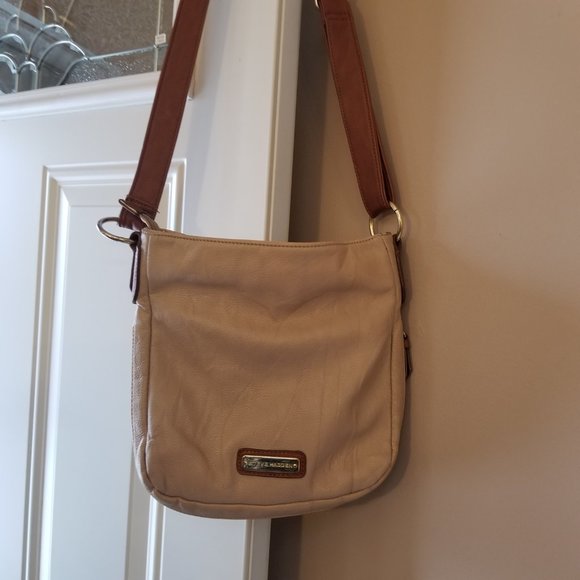 Steve Madden Vegan Leather Expandable Crossbody Satchel Tote - Picture 7 of 16